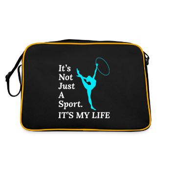 Gymnastics Gymnast Backflip Tumbling Acrobatics - Retro Bag - black/gold - Back