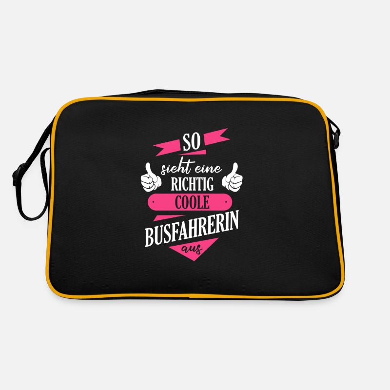 Busfahrer Busfahrerin Bus Reisebus Beruf Spruch Retro Tasche