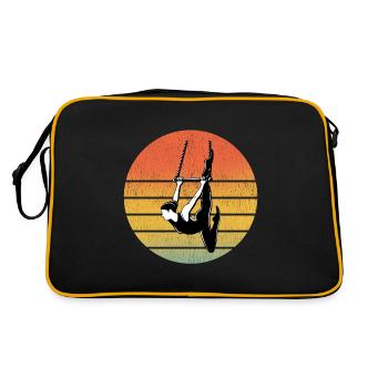 Static Trapeze Artist Circus Gymnastics Vintage - Retro Bag - black/gold - Back