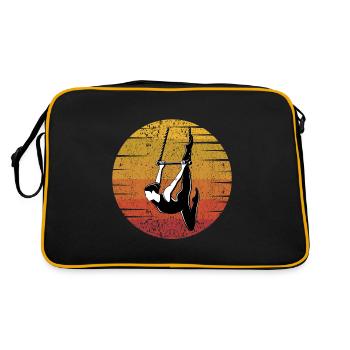 Static Trapeze Artist Circus Gymnastics Vintage - Retro Bag - black/gold - Back