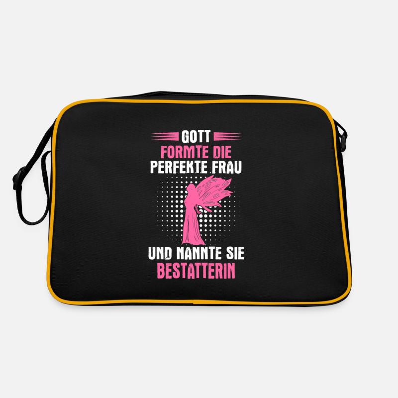 Bestatter Bestatterin Bestatten Beruf Spruch - Retro Tasche - Schwarz/Gold