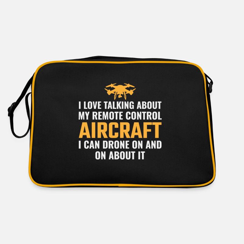 FPV Drone Fliegende Quadcopter RC Pilot Air Racing - Retro Tasche - Schwarz/Gold