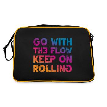 Allez avec le Flow continuez sur Rolling Cooler en disant - Sac Retro - noir/or - Dos