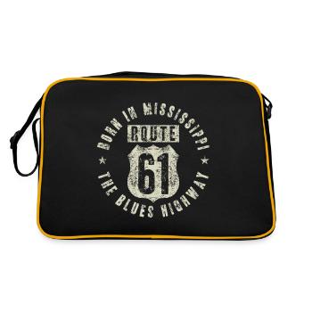 Mississippi The Blues Highway 61 Musique Usa - Sac Retro - noir/or - Dos