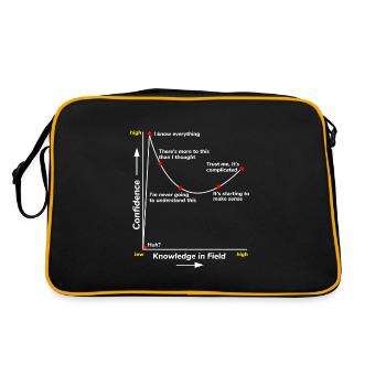 Science Math Student Confidence Level Funny Saying - Retro Bag - black/gold - Back