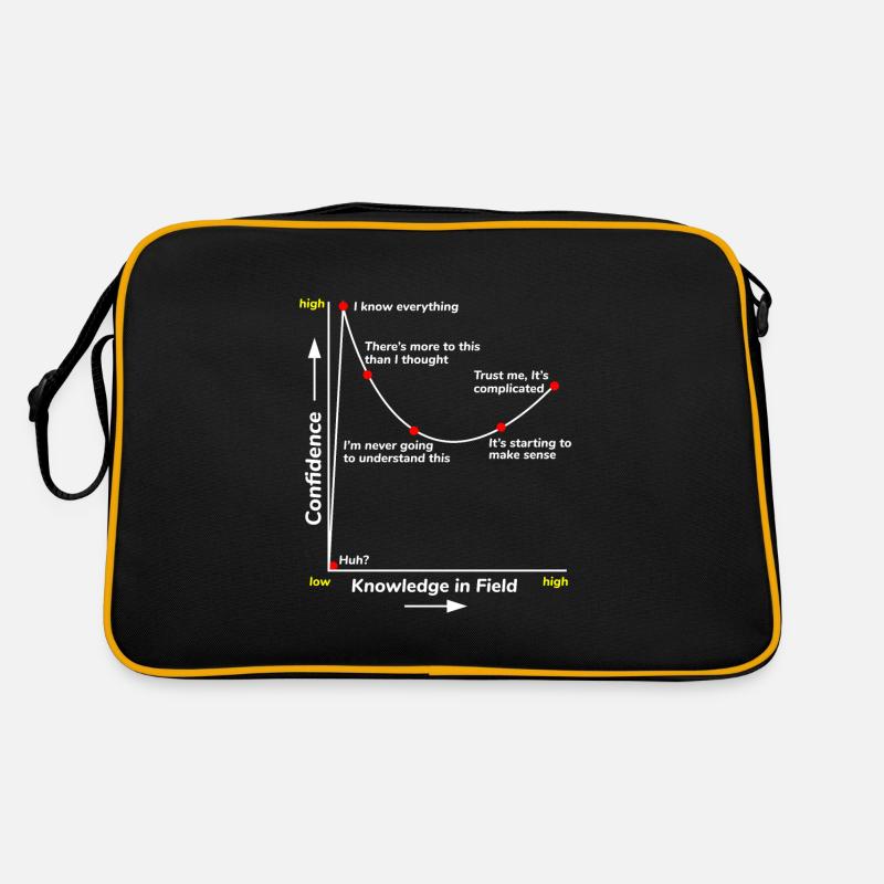 Science Math Student Confidence Level Funny Saying - Retro Bag - black/gold