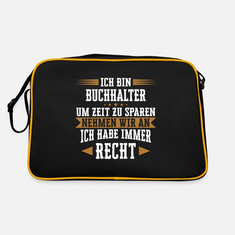 Buchhalter Buchhaltung Finanzbuchhaltung Spruch Retro Tasche