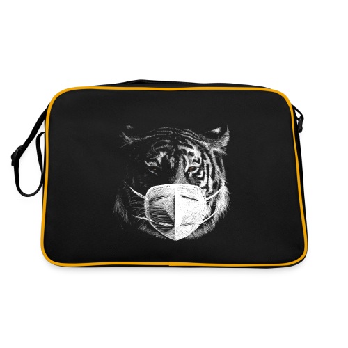 Tiger mit Maske - Retro Tasche