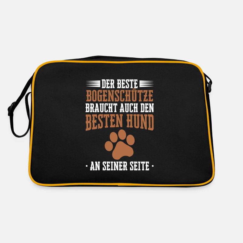 Bogenschießen Bogenschütze Pfeil und Bogen Spruch Retro Tasche