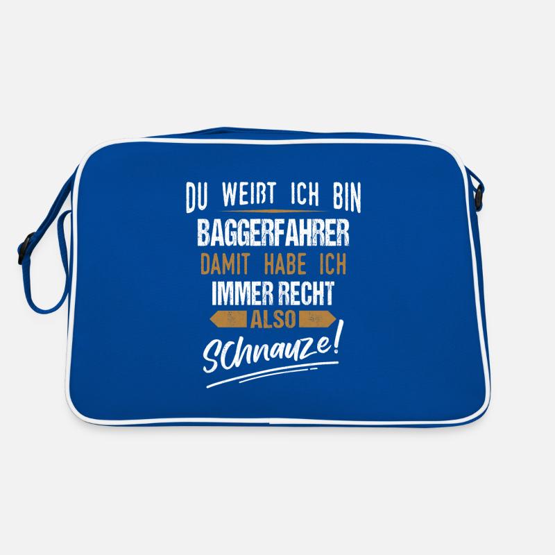 Baggerfahrer Baggerführer Bagger Spruch Retro Tasche