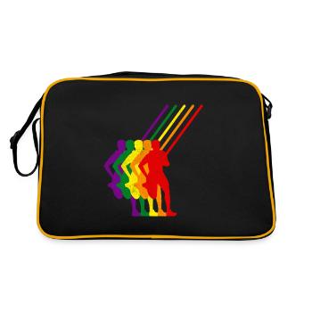 Pole Vault Vaulting Jumping Colorful Athletics - Retro Bag - black/gold - Back