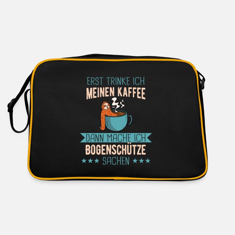 Bogenschießen Bogenschütze Pfeil und Bogen Spruch Retro Tasche