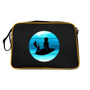 Bodyboard Bodyboarder Surf Sea Water Sport - Sac Retro - noir/or - Dos