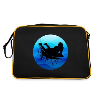 Bodyboard Bodyboarder Surf Sea Water Sport - Sac Retro - noir/or - Dos