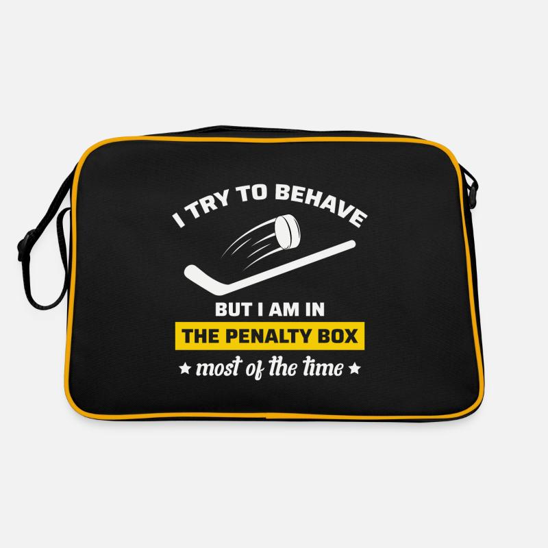Eishockeyspieler Team Torwart Wintersport Retro Tasche