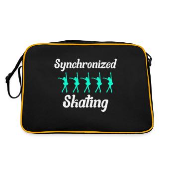 Synchro Synchronized Figure Skating Ice Skater - Retro Bag - black/gold - Back
