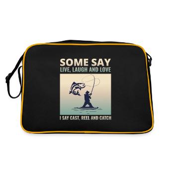 Pêche Amateur de poissons Pêcheurs Humour drôle - Sac Retro - noir/or - Dos