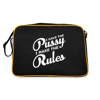 J’ai la chatte - règles disant cadeau proverbes - Sac Retro - noir/or - Dos