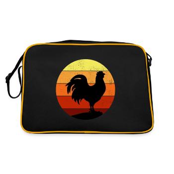 Amateur de poulet Aviateur Élevage Vintage Rétro - Sac Retro - noir/or - Dos