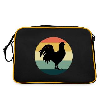 Amateur de poulet Aviateur Élevage Vintage Rétro - Sac Retro - noir/or - Dos
