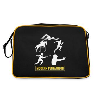 Modern Pentathlon - Fencing Swimming Riding - Retro Bag - black/gold - Back
