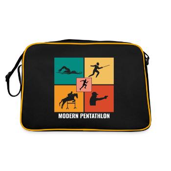 Modern Pentathlon - Fencing Swimming Riding - Retro Bag - black/gold - Back