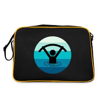 Wasser Aqua Aerobic Aquatic Fitness Schwimmbad - Retro Tasche - Schwarz/Gold - Hinten