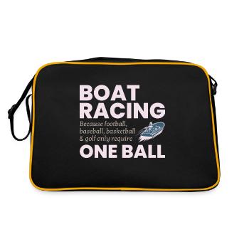 Boat Racing Motorboot Schnellboot Offshore Rennen - Retro Tasche - Schwarz/Gold - Hinten