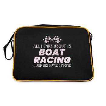 Boat Racing Motorboot Schnellboot Offshore Rennen - Retro Tasche - Schwarz/Gold - Hinten