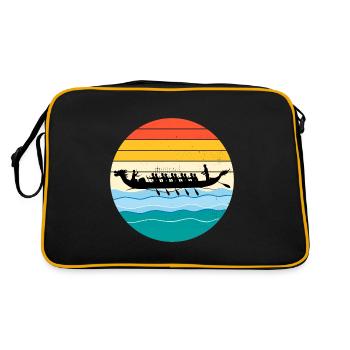 Dragon Boat Racing Crew Paddlers Water Sport - Retro Bag - black/gold - Back