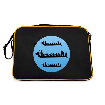 Dragon Boat Racing Crew Paddlers Water Sport - Retro Bag - black/gold - Back