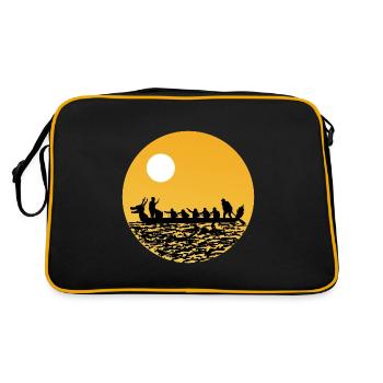 Dragon Boat Racing Crew Paddlers Water Sport - Retro Bag - black/gold - Back