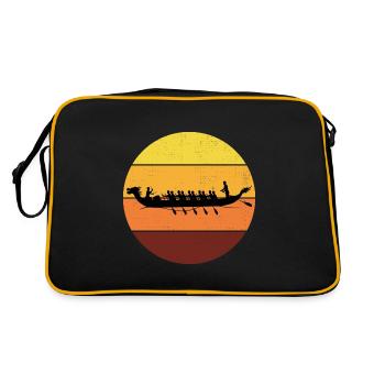 Dragon Boat Racing Crew Paddlers Water Sport - Retro Bag - black/gold - Back