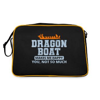 Dragon Boat Racing Crew Paddlers Water Sport - Retro Bag - black/gold - Back