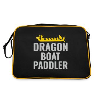 Dragon Boat Racing Crew Paddlers Water Sport - Retro Bag - black/gold - Back