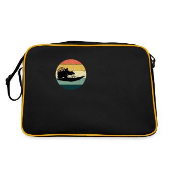 Vintage Rétro Airboat Fanboat Airboating Planeboat - Sac Retro - noir/or - Dos