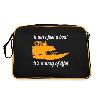 Airboat Fanboat Airboating Planeboat Bateau de marais - Sac Retro - noir/or - Dos