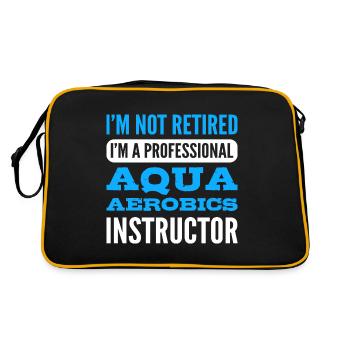 Aqua -Aerobics -Instructor Swimmer Gift - Retro Bag - black/gold - Back