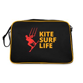 Kitesurf Kiteboard Kiteboarder Kitesurf - Sac Retro - noir/or - Dos