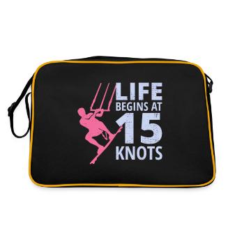 Kitesurf Kiteboard Kiteboarder Kitesurf - Sac Retro - noir/or - Dos
