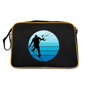 Kitesurf Kiteboard Kiteboarder Kitesurf - Sac Retro - noir/or - Dos