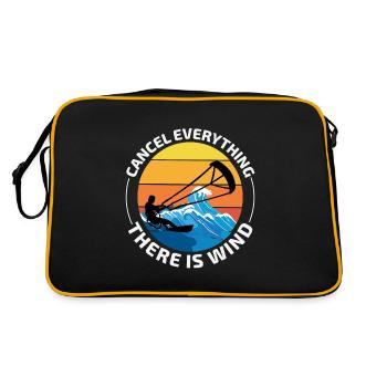 Kitesurf Kiteboard Kiteboarder Kitesurf - Sac Retro - noir/or - Dos