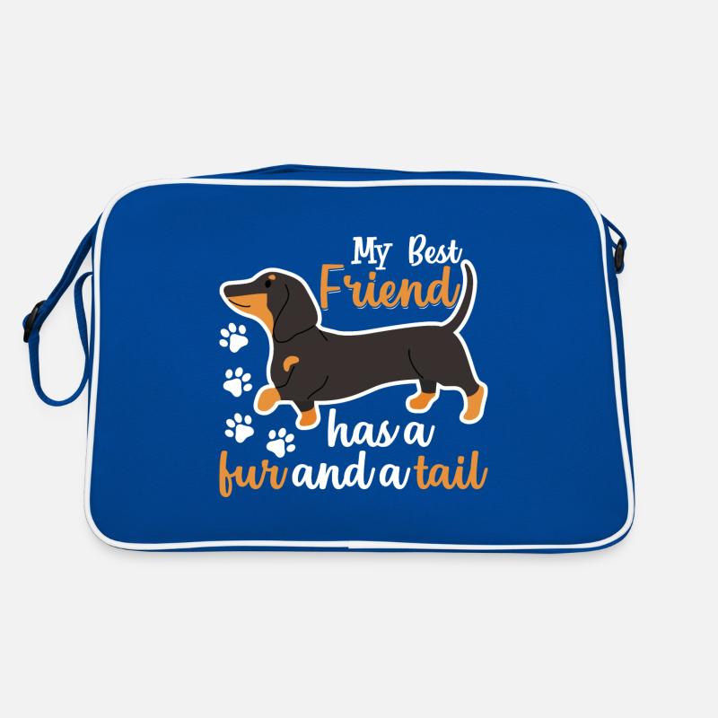 Dackel Bester Freund Hat Fell Und Schwanz Lustige Retro Tasche