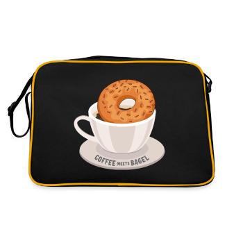 Coffee meets Bagel - Retro Bag - black/gold - Back