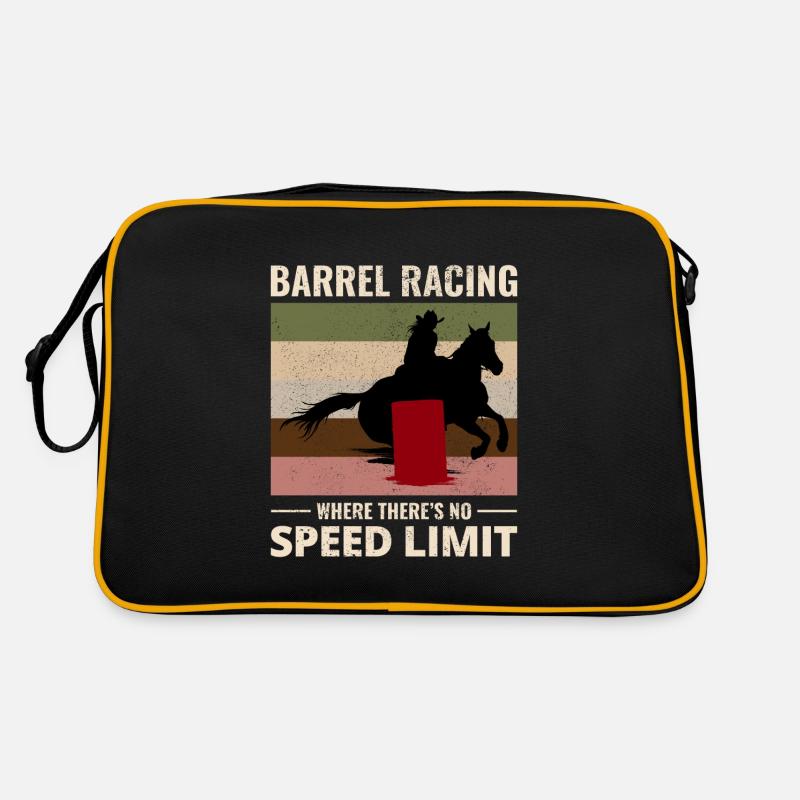 Barrel Racer Racing Équitation Course Rodeo Sac Retro