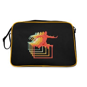 Haies Haies Hurdler Running Runner Athlètes - Sac Retro - noir/or - Dos