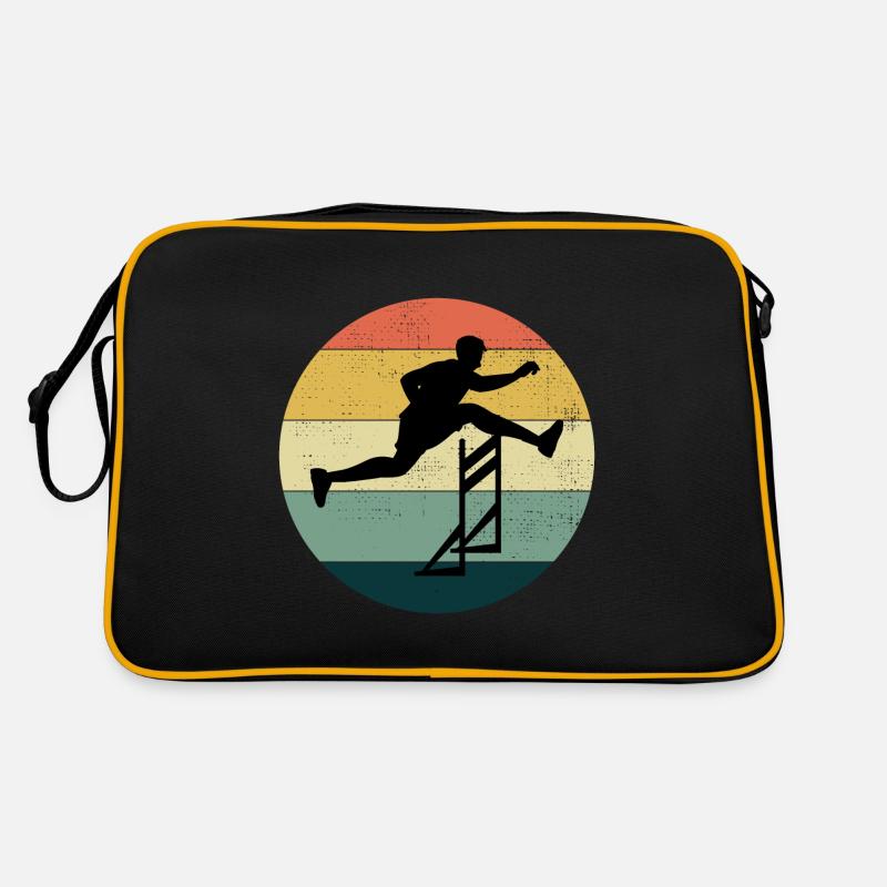 Hurdles Hurdling Hurdler Running Runner Athletes Retro Bag