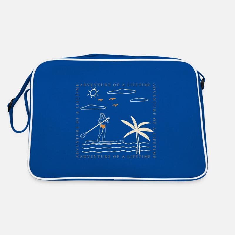Surfer Summer Palm Trees Beach Sun Holiday Retro Bag