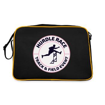 Haies Haies Hurdler Running Runner Athlètes - Sac Retro - noir/or - Dos