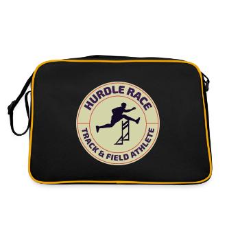 Haies Haies Hurdler Running Runner Athlètes - Sac Retro - noir/or - Dos